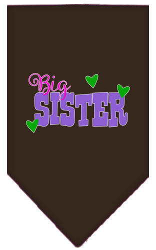 Big Sister Screen Print Bandana Cocoa Small